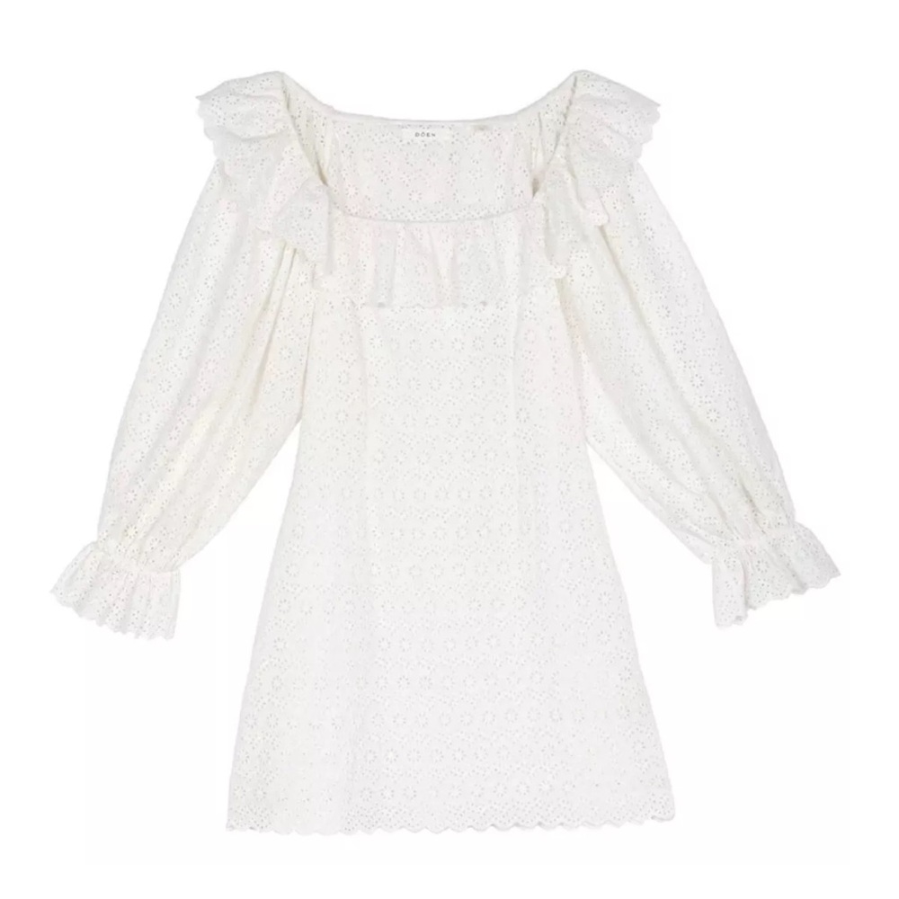 Doen Franique Embroidered Eyelet Dress Large Absolutely Beautiful Dress! - Picture 2 of 5
